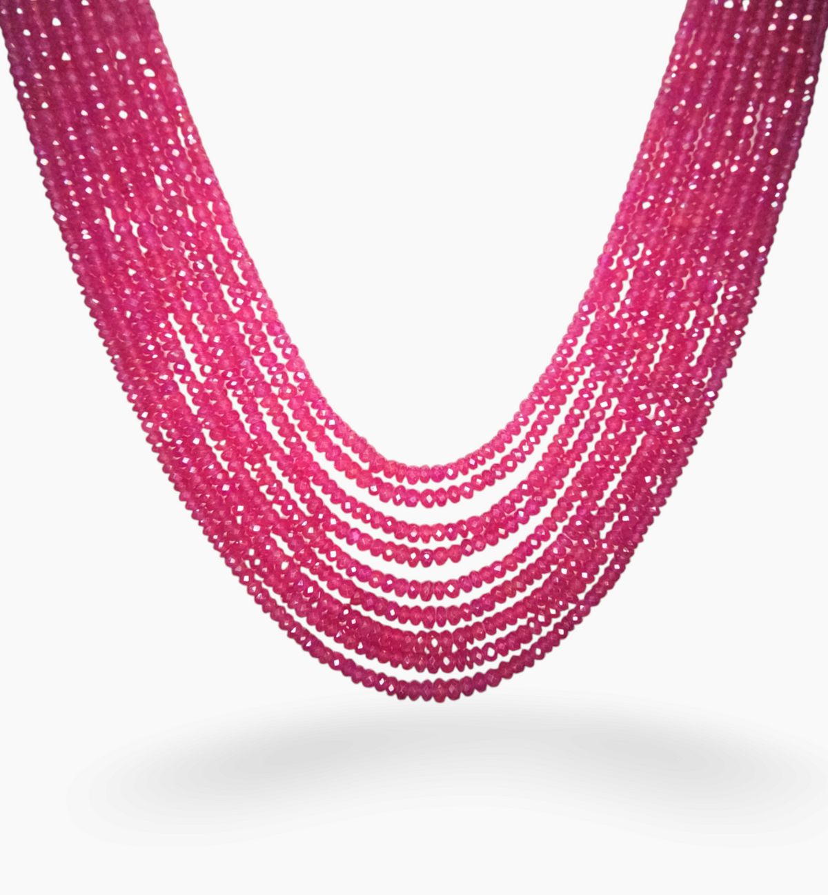 Natural Ruby Beads 600 Carats 2.5x5mm  Round Shape