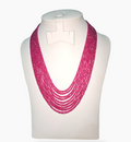 Natural Ruby Beads 600 Carats 2.5x5mm  Round Shape