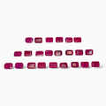 Natural Ruby Stone Emerald Cut 7x5mm Lot From Mozambique