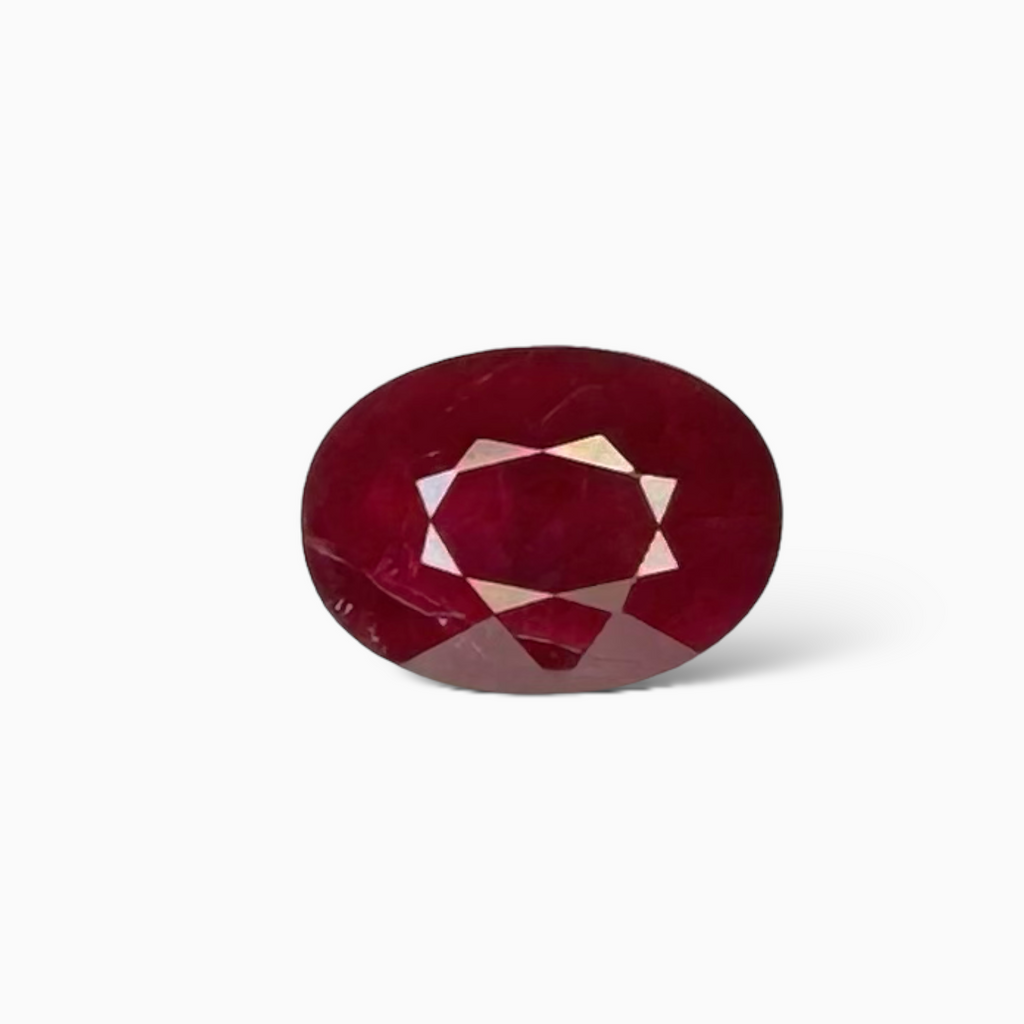 Natural Ruby Stone Oval  Cut 2.05 Carat (Heated) From Mozambique-IDL Certified
