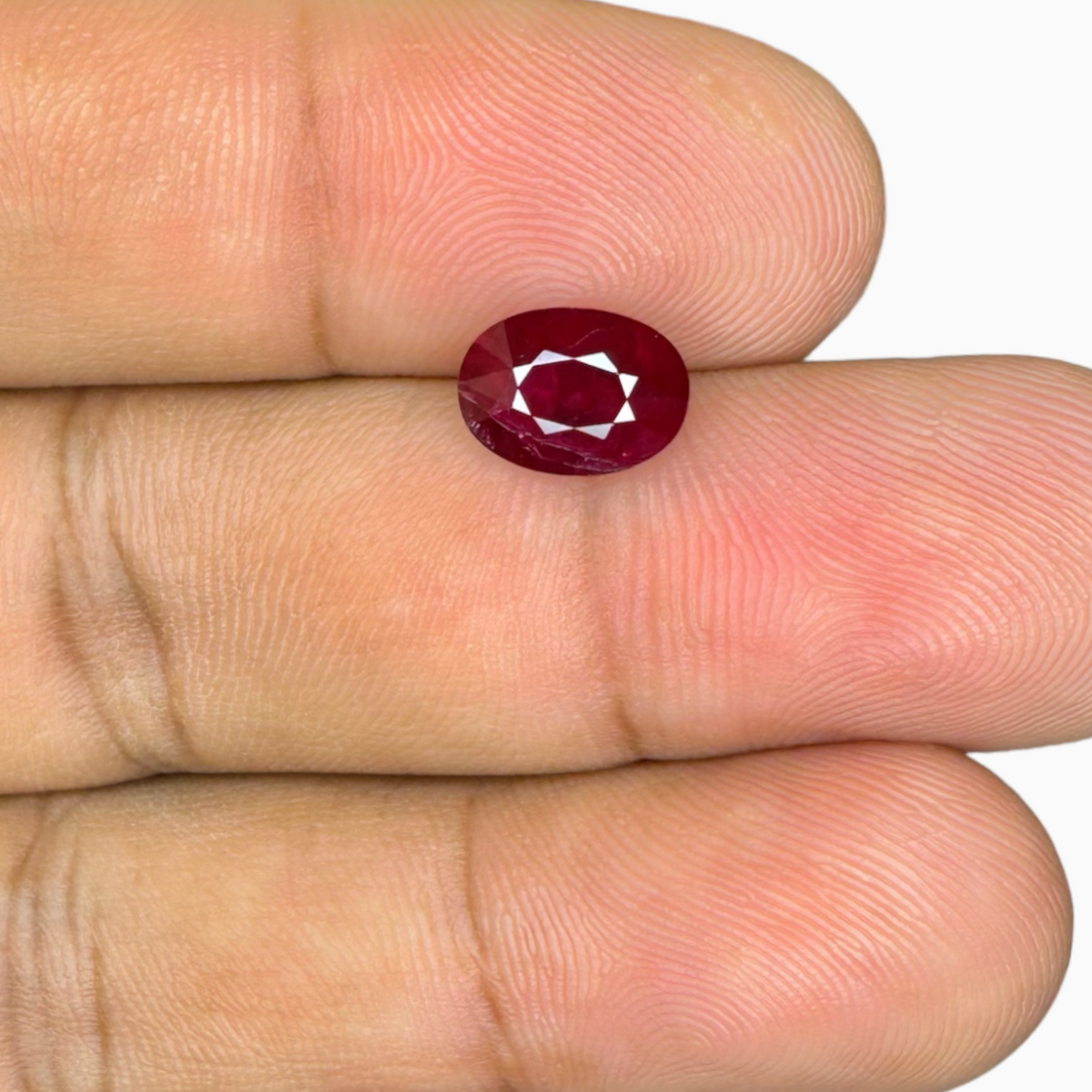 Natural Ruby Stone Oval  Cut 2.05 Carat (Heated) From Mozambique-IDL Certified