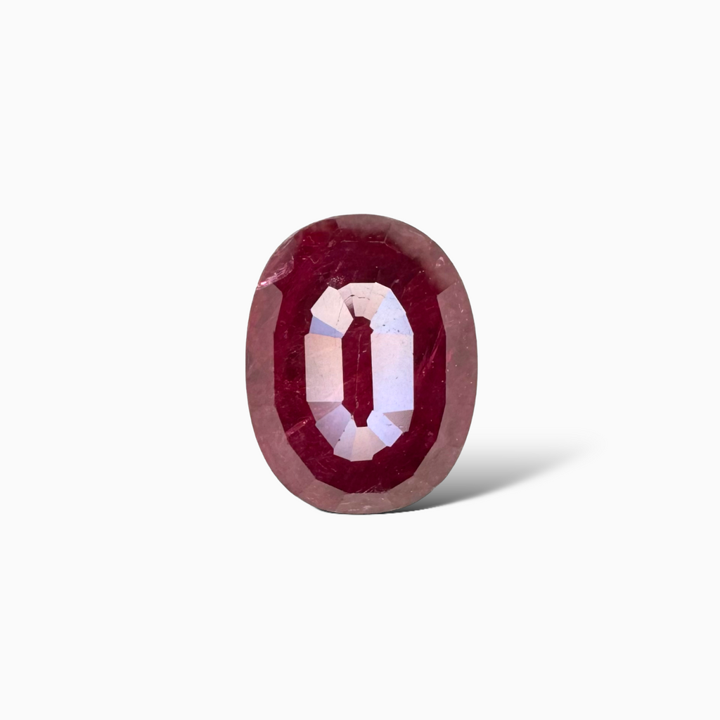 Natural Ruby Stone Oval  Cut 4.37 Carat (Heated) From Mozambique-IDL Certified