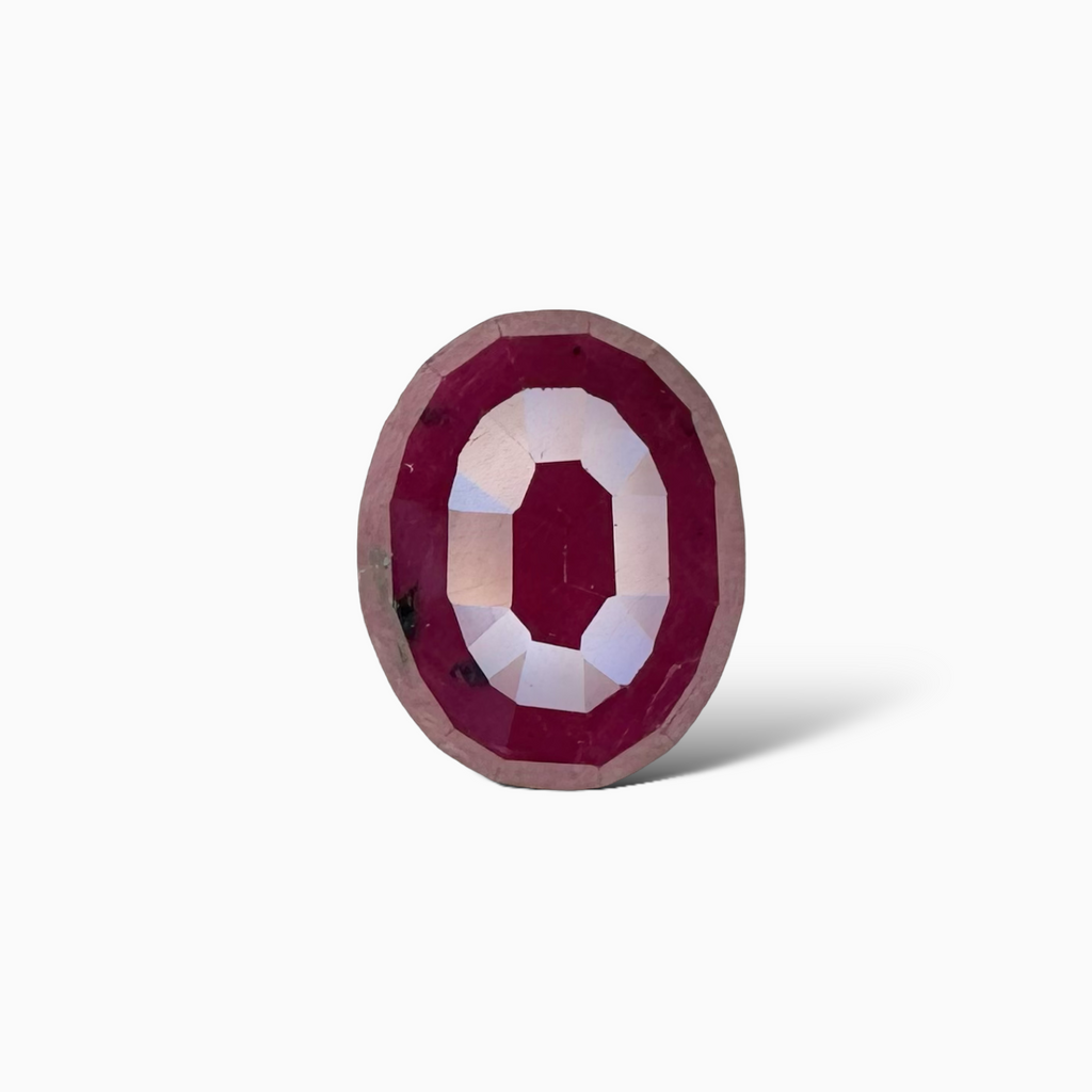 Natural Ruby Stone Oval  Cut 4.93 Carat (Heated) From Mozambique