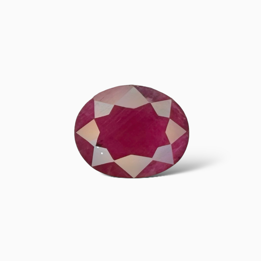 Natural Ruby Stone Oval  Cut 4.93 Carat (Heated) From Mozambique