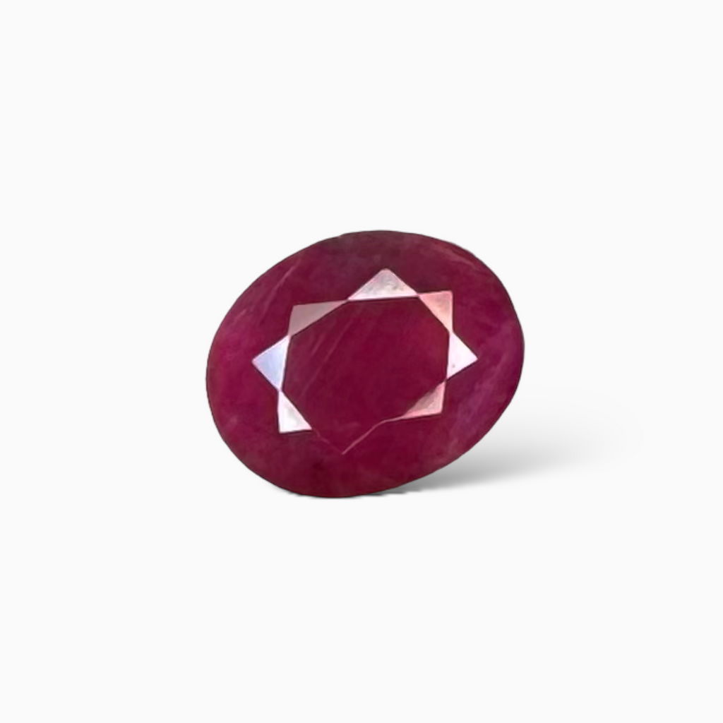 Natural Ruby Stone Oval  Cut 4.93 Carat (Heated) From Mozambique