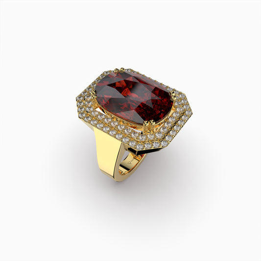 Natural Mozambique Ruby Stone Ring - Eden