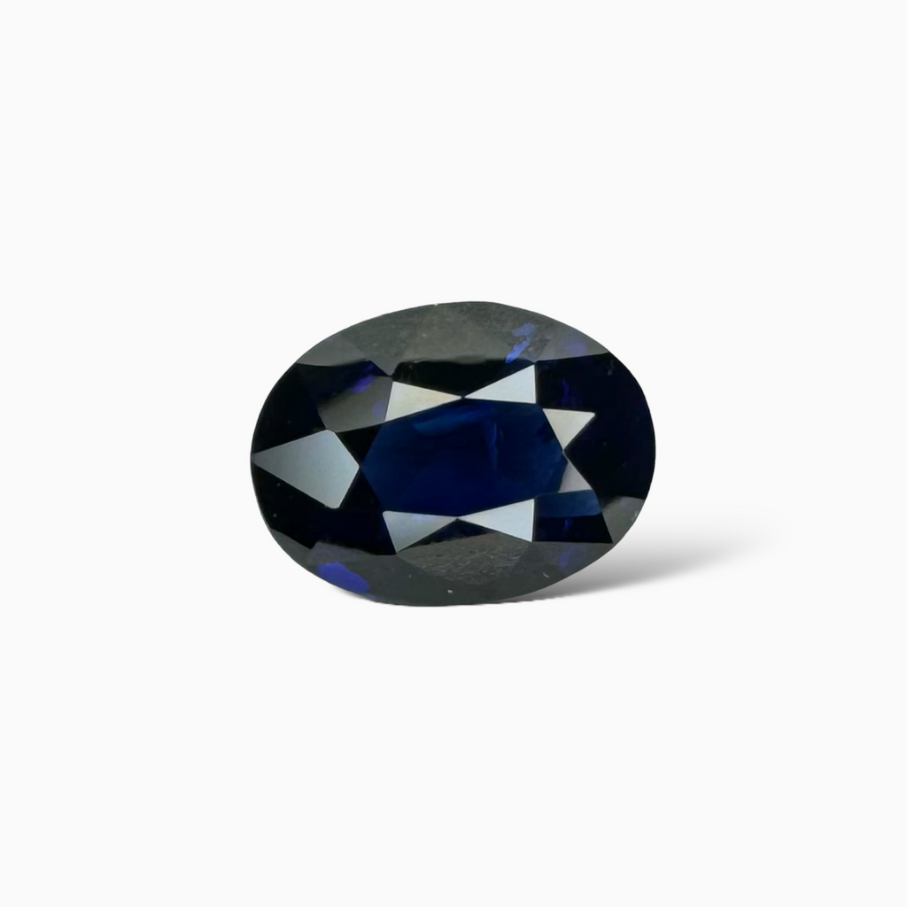 Natural Sapphire Stone 2.08 ct 9.09 × 6.79 x 4.01 mm Oval Dark Blue Sri Lanka
