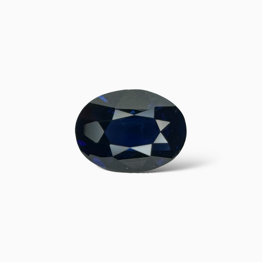 Natural Sapphire Stone 2.08 ct 9.09 × 6.79 x 4.01 mm Oval Dark Blue Sri Lanka