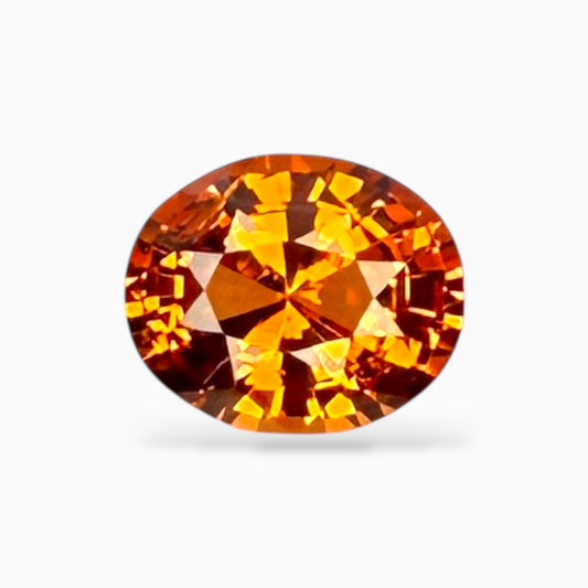 Natural Spessarite Garnet Oval 2.43 Carats 8.72 x 7.20 x 4.70 mm