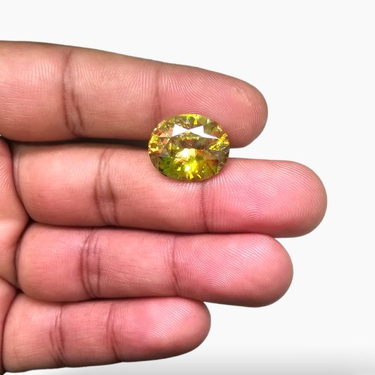 Natural Sphene Stone 11.63 Carats Oval Shape  ( 16x12.5 mm )