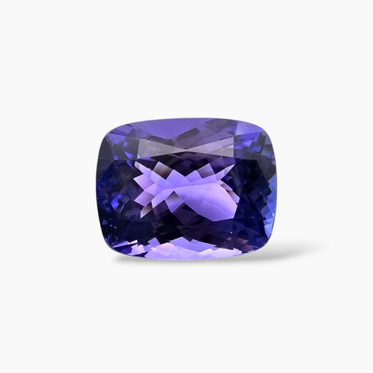 Natural Tanzanite Gemstone in Cushion Cut 16.41 Carats with 17 by 12 mm for Sale