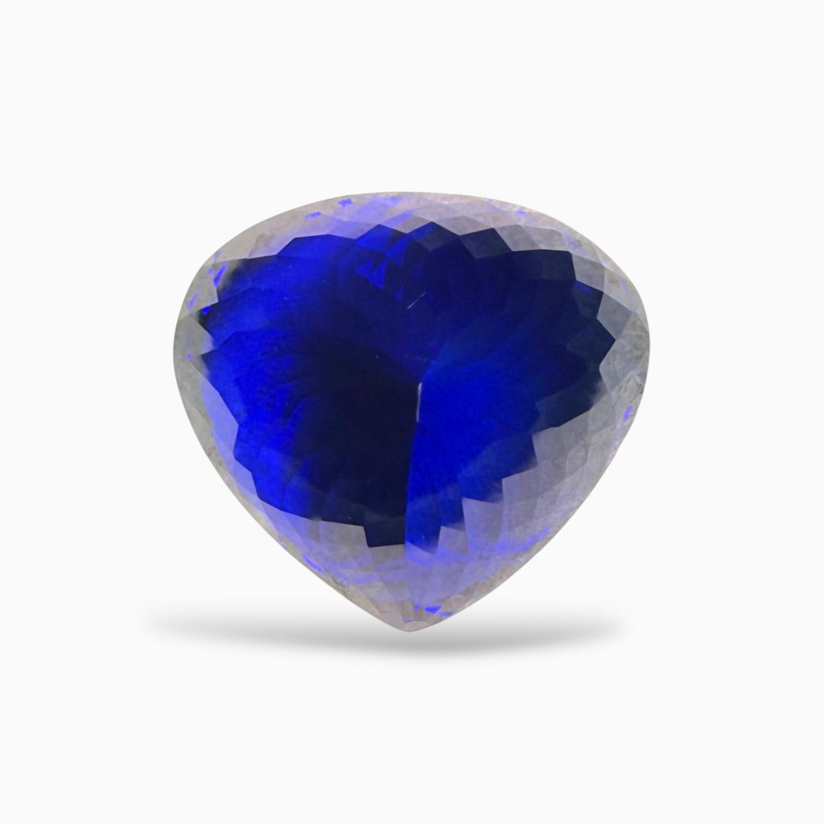 Natural Tanzanite Stone Heart Shape 35.83 Carats 20x20 mm D Block Quality
