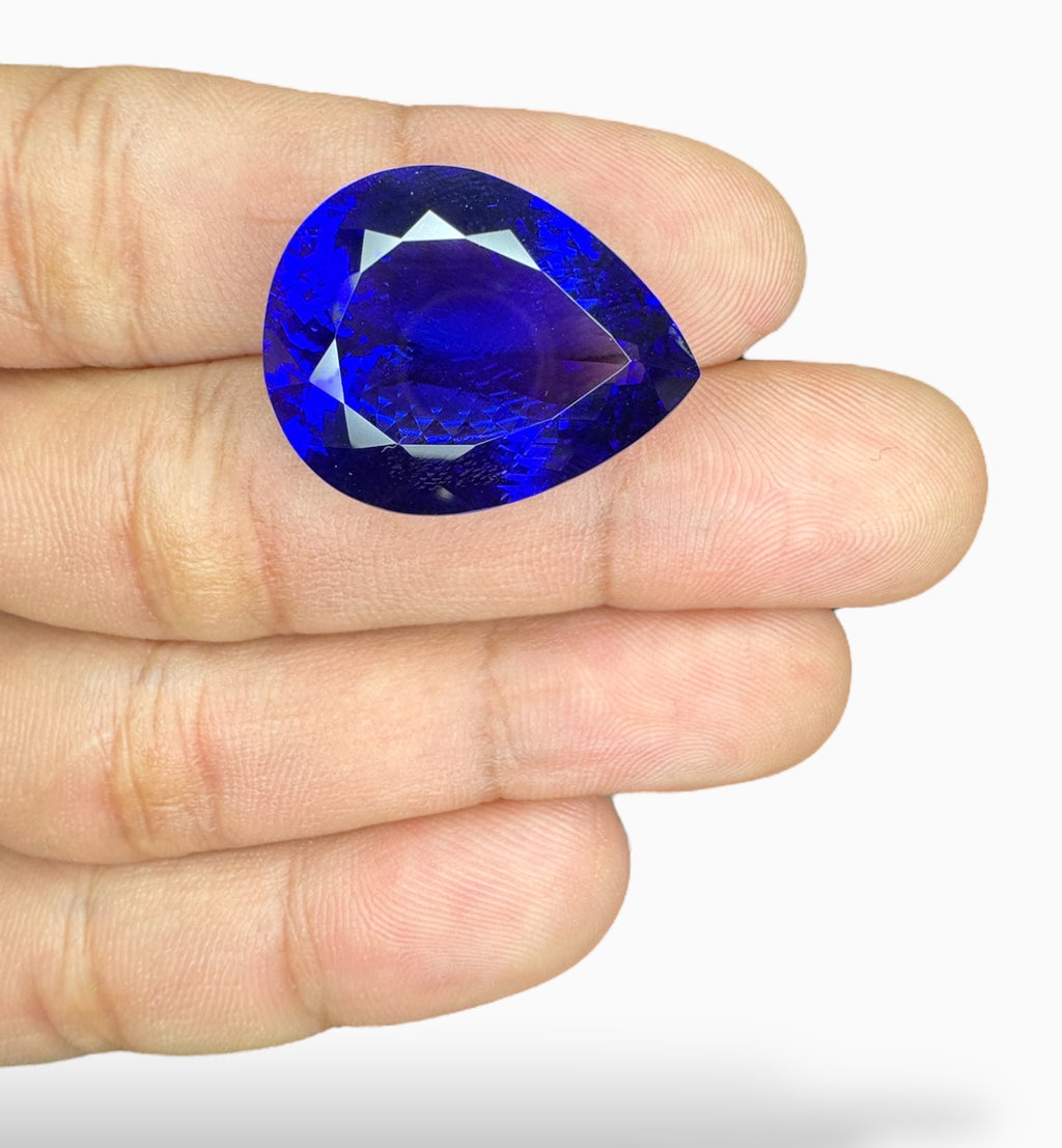 Natural Tanzanite Pear Stone 35.02 Carats 25 X 19.9 mm
