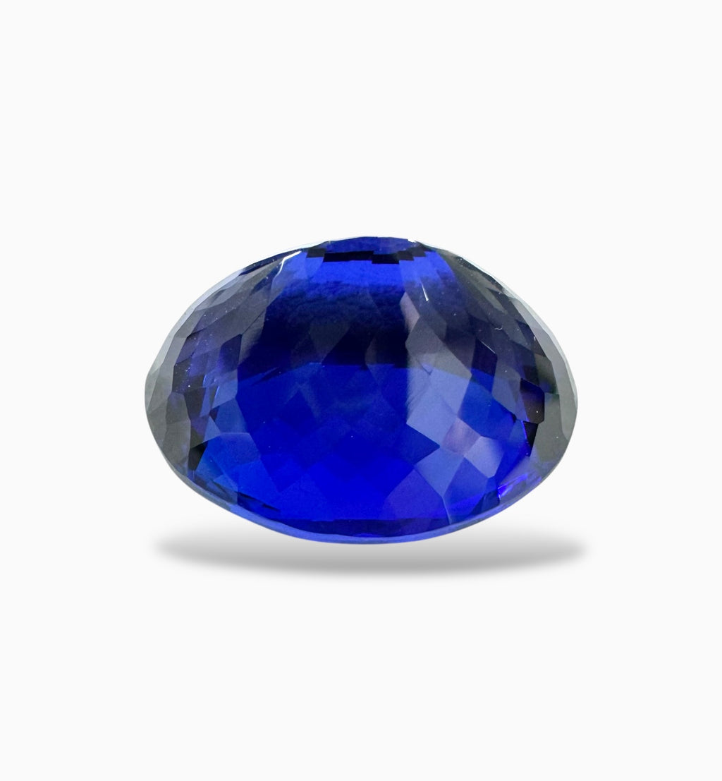 Natural Tanzanite Stone Oval Cut 25.35 Carats 19.8 X 15.7 mm