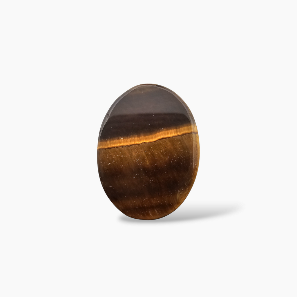 Natural Tiger Eye Stone 15.23 Carats Oval Cabochon Shape ( 20x15  mm )