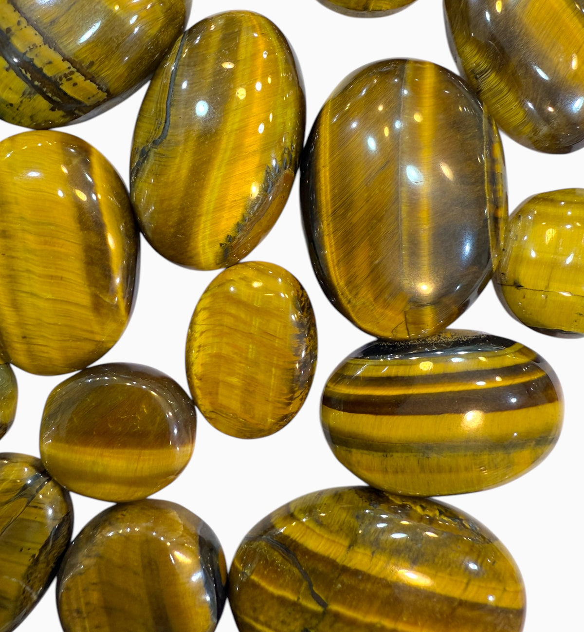 Natural Tiger Eye Stone Oval Cabochon Lot From 5 - 50 Carats