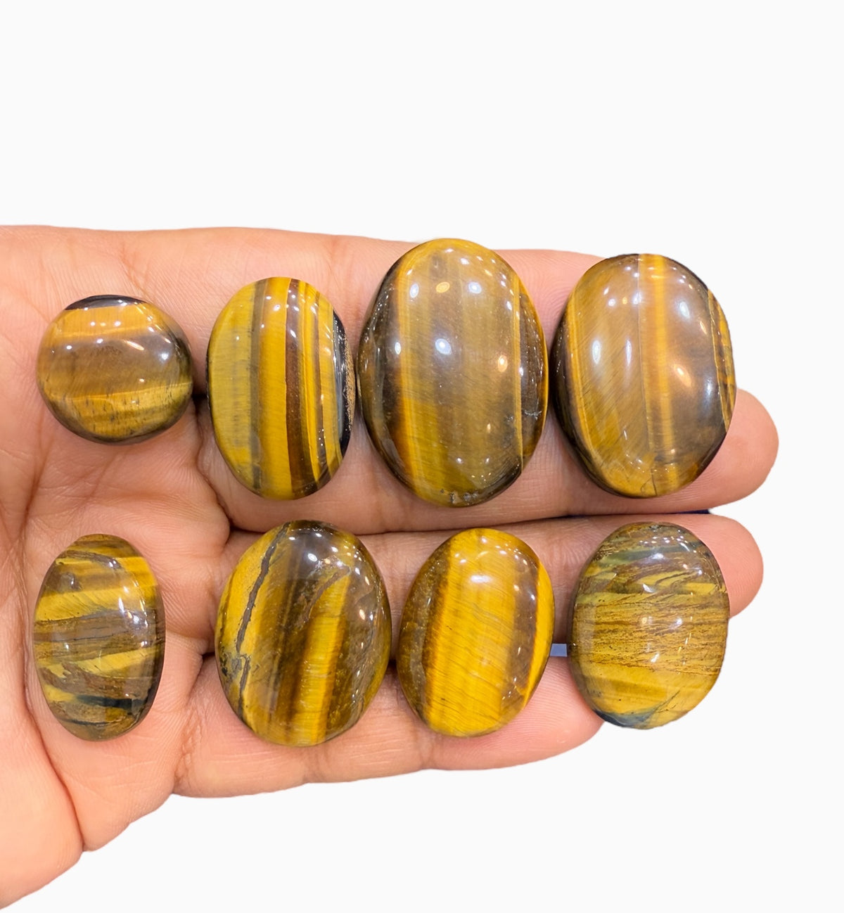 Natural Tiger Eye Stone Oval Cabochon Lot From 5 - 50 Carats