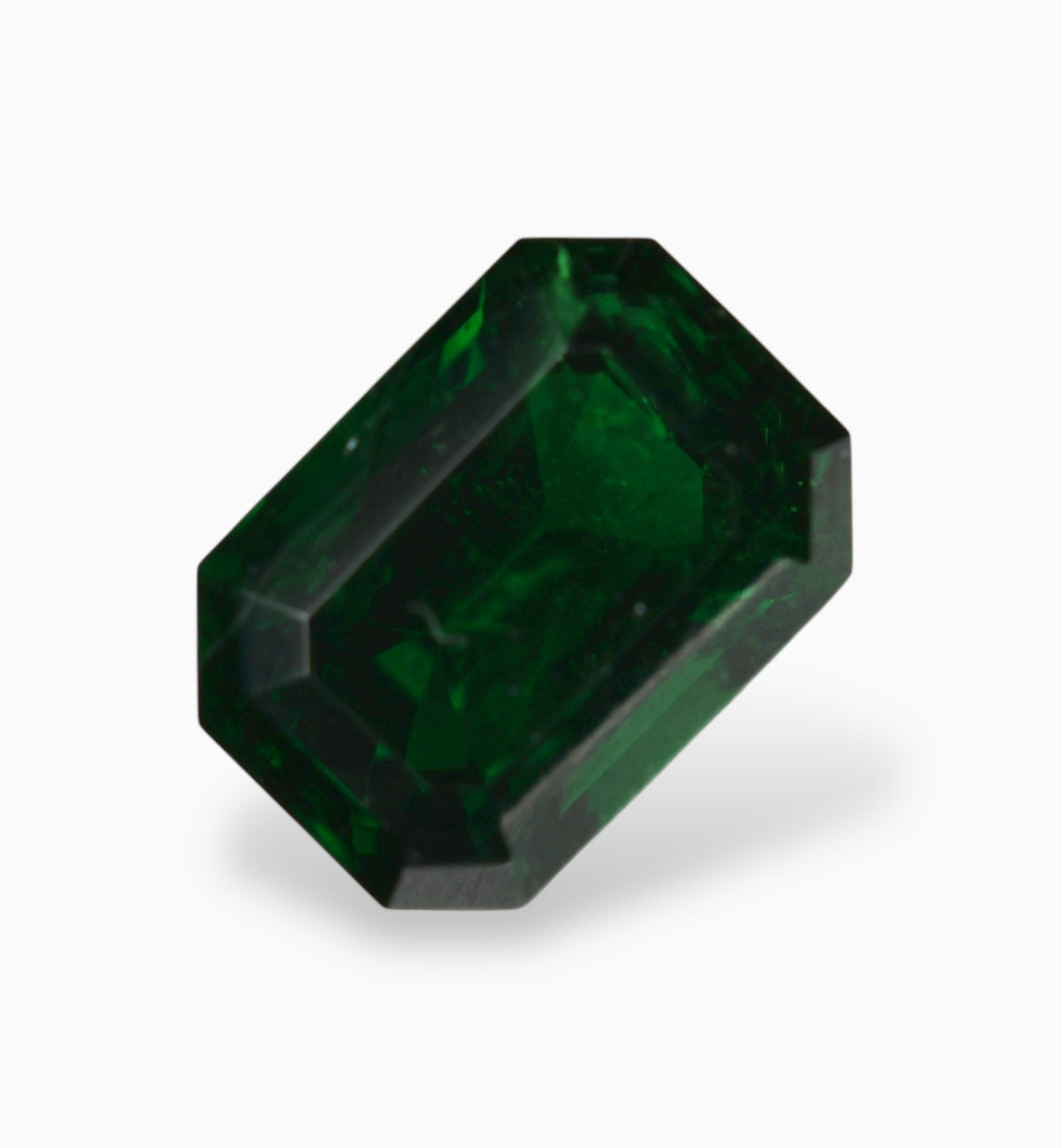 Natural Tsavorite Garnet Stone 1.66 Carats Emerald Cut 7.36 x 5.20 x 4.39 mm