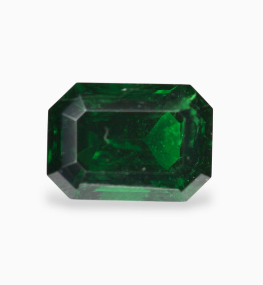 Natural Tsavorite Garnet Stone 1.66 Carats Emerald Cut 7.36 x 5.20 x 4.39 mm