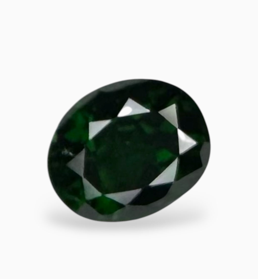 Natural Tsavorite Garnet Stone 1.85 Carats , 7.98 x 6.58 x 4.40 mm Certified