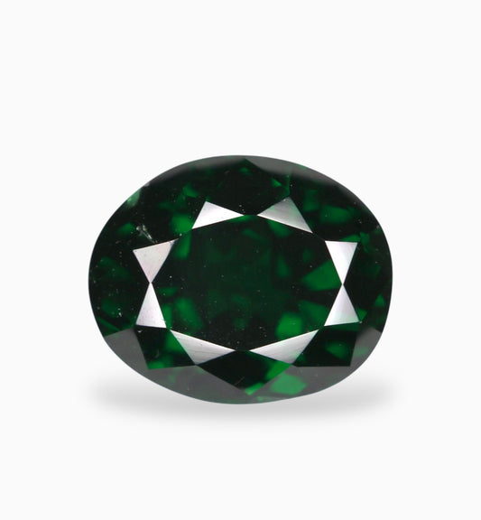 Natural Tsavorite Garnet Stone 1.85 Carats , 7.98 x 6.58 x 4.40 mm Certified