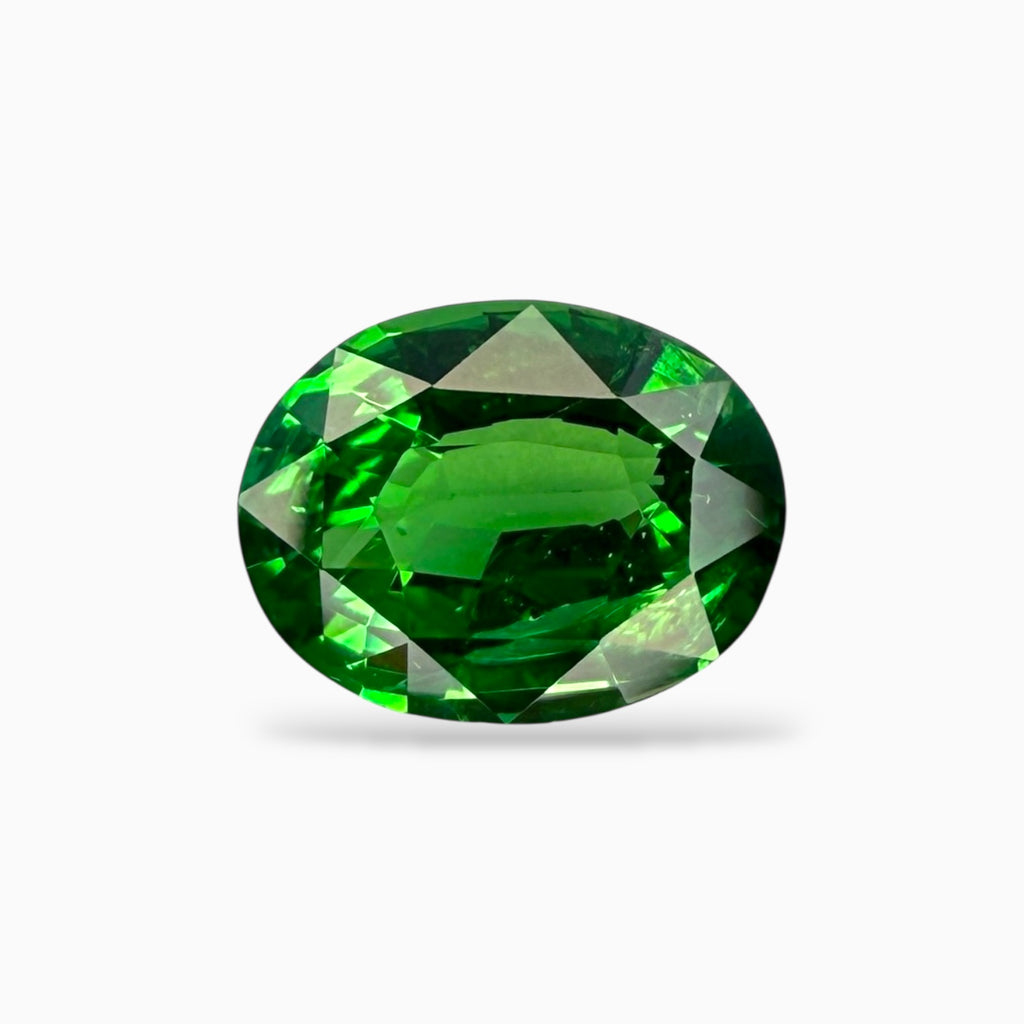 Natural Tsavorite Pair 4.01 Carats Oval Cut 8.5x6.5 mm Certified From IDL
