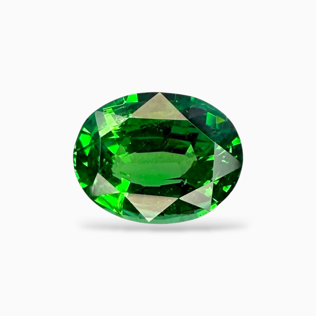 Natural Tsavorite Pair 4.01 Carats Oval Cut 8.5x6.5 mm Certified From IDL