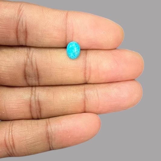Natural Turquoise 0.93 Carats 8.1 x 6.3 x 2.8 mm in oval