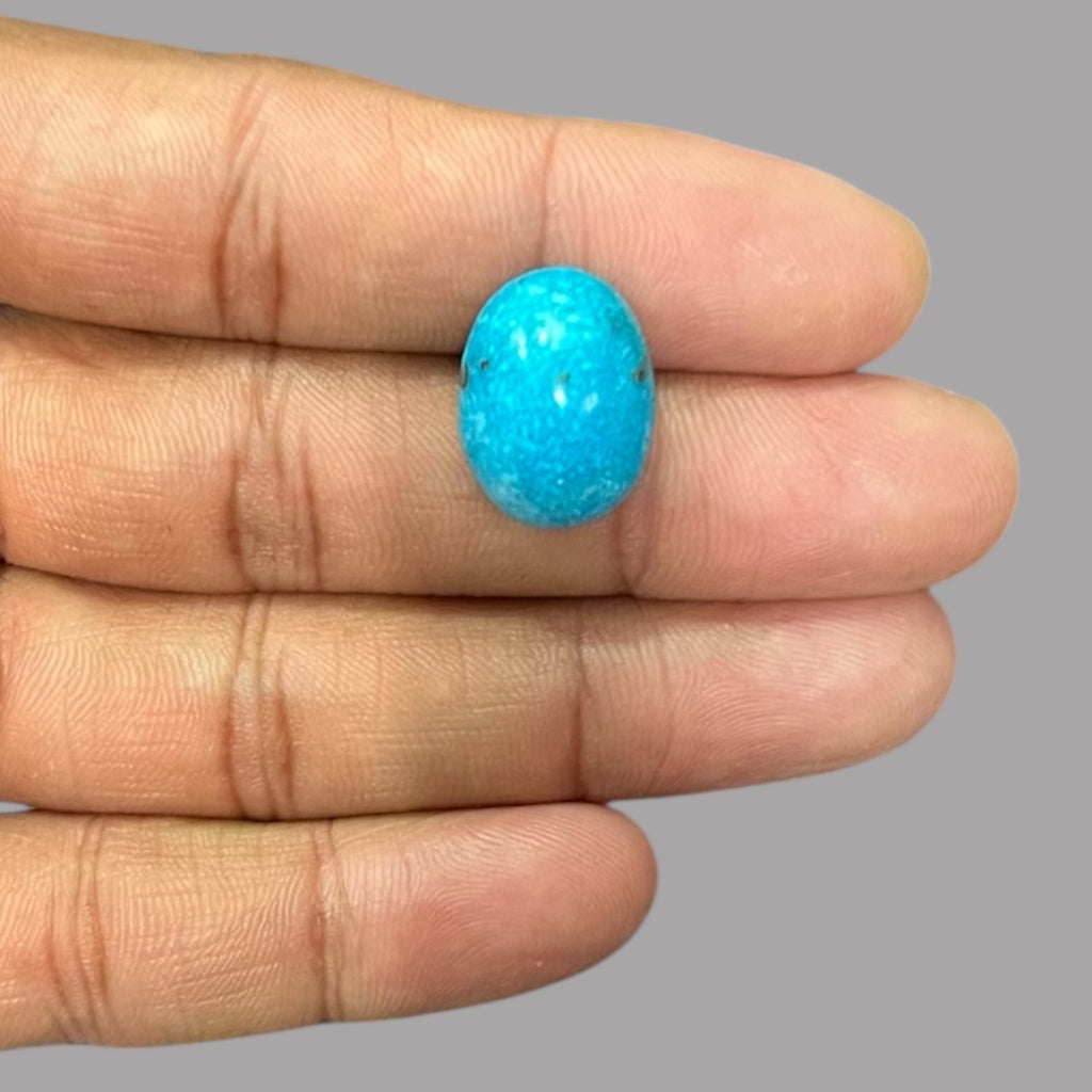 Natural Turquoise 12.79 Carats 18.4 x 13.5 x 7.8 mm in oval