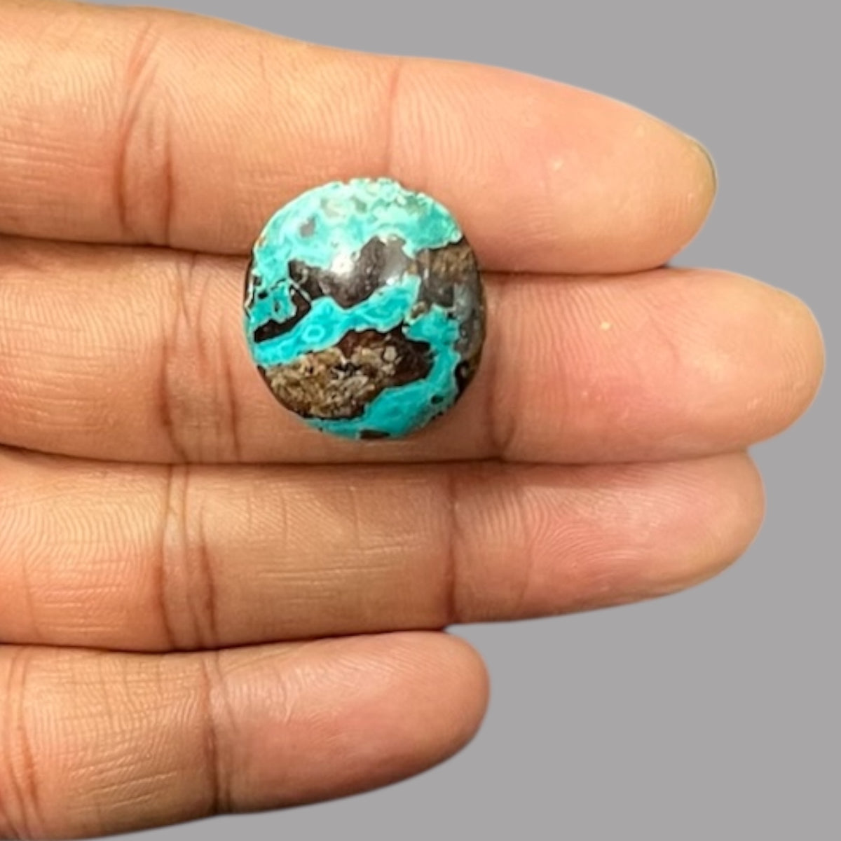 Natural Turquoise 27.91 Carats 22.3 x 20.1 x 8 mm in Oval