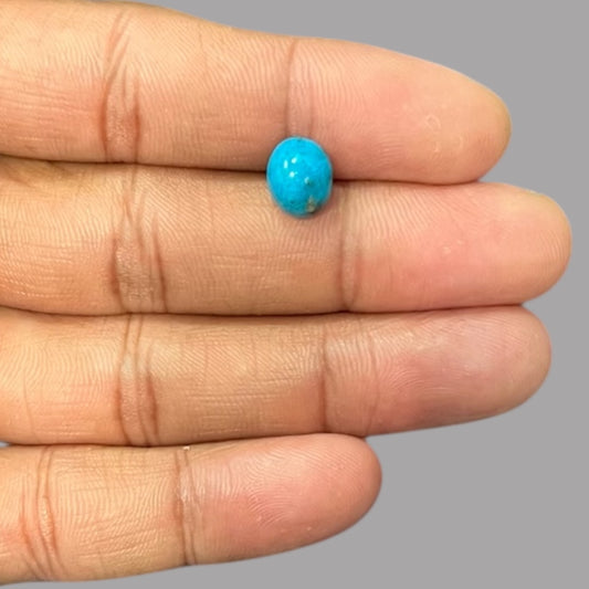 Genuine Turquoise 3.05 Carats 9.8 x 8.2 x 5.5 mm in oval