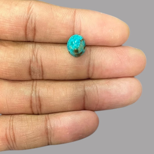 Natural Turquoise 3.53 Carats 10.7 x 8.8 x 5.9 mm in oval