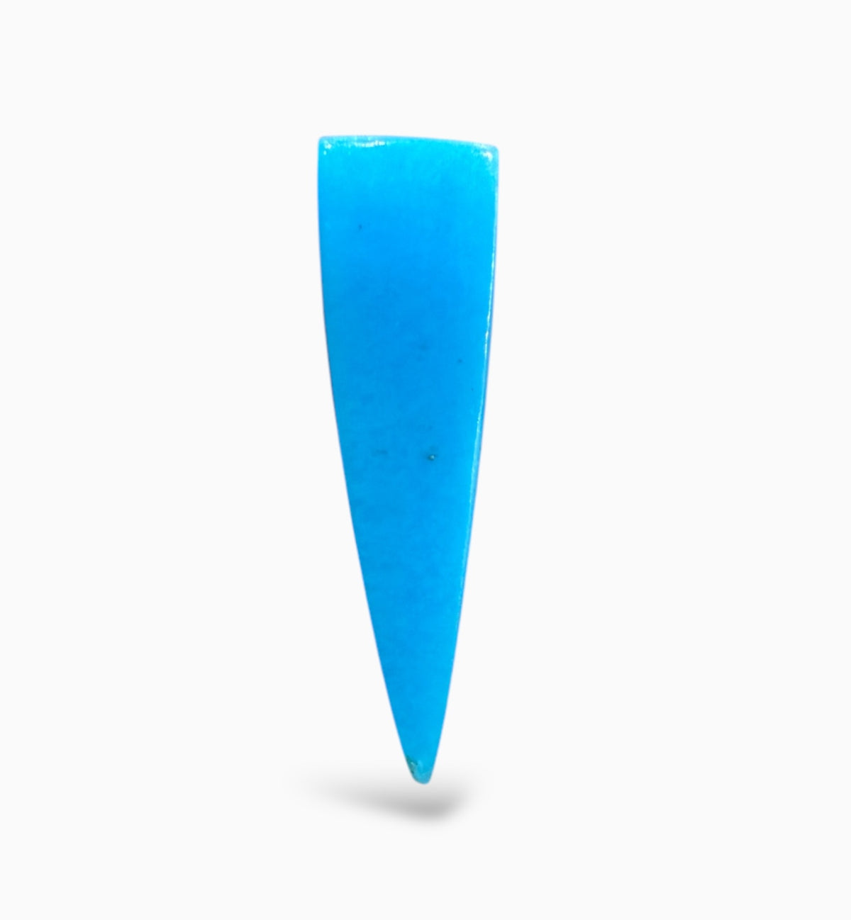 Natural Turquoise Fancy Cut (Square Cone Shape) Feroza Stone 4.06 Carats 20.5x5.5 mm