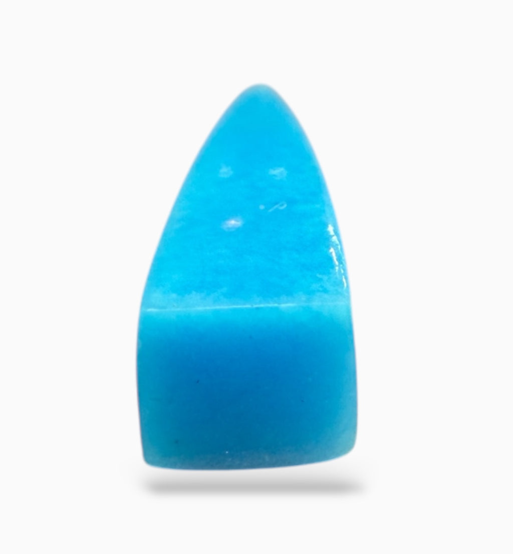Natural Turquoise Fancy Cut (Square Cone Shape) Feroza Stone 4.06 Carats 20.5x5.5 mm