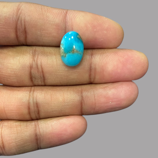Natural Turquoise For Sale 5.49 Carats 15.3 x 10.5 x 4.8 mm in Oval