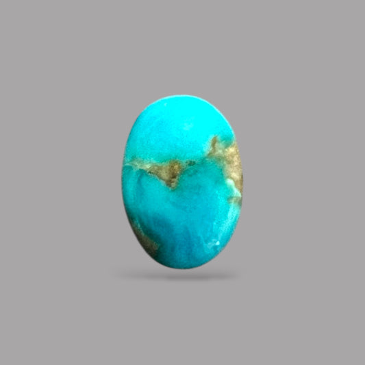 Natural Turquoise For Sale 5.49 Carats 15.3 x 10.5 x 4.8 mm in Oval