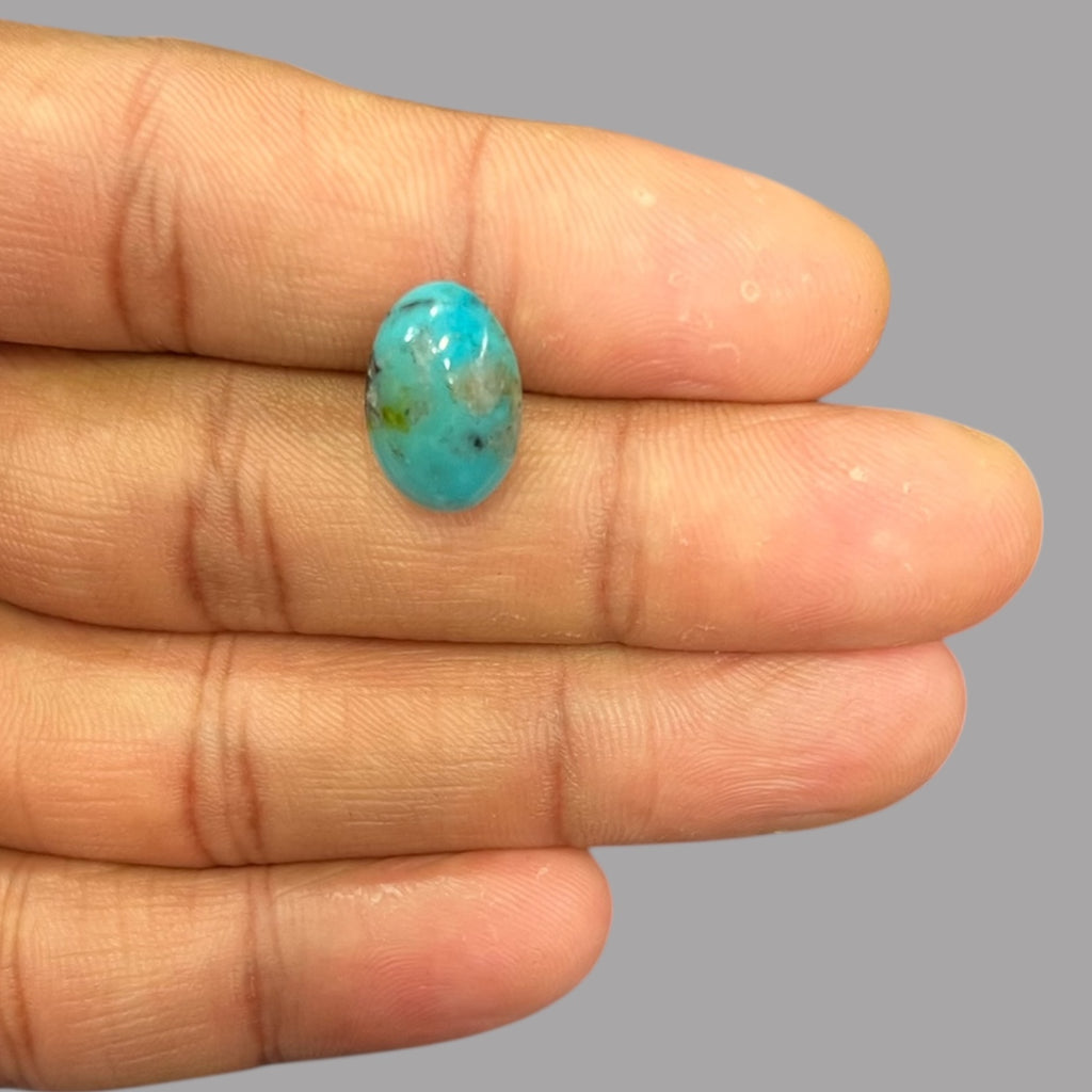 Natural Turquoise For Sale 5.82 Carats 14.8 x 10 x 6.3 mm in Oval