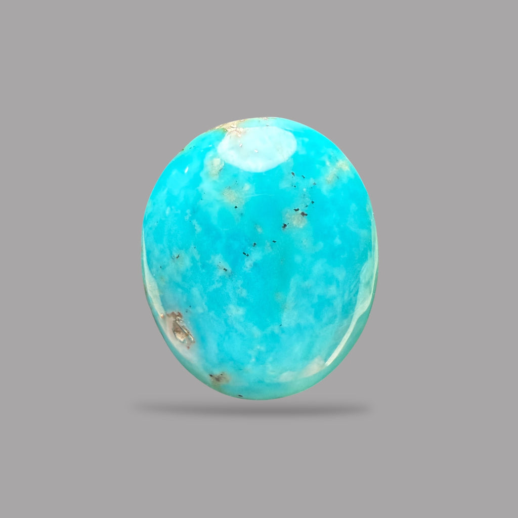 Natural Turquoise Oval Cabochon 21.18 Carats 20.69 x 16.87 x 10.40 mm
