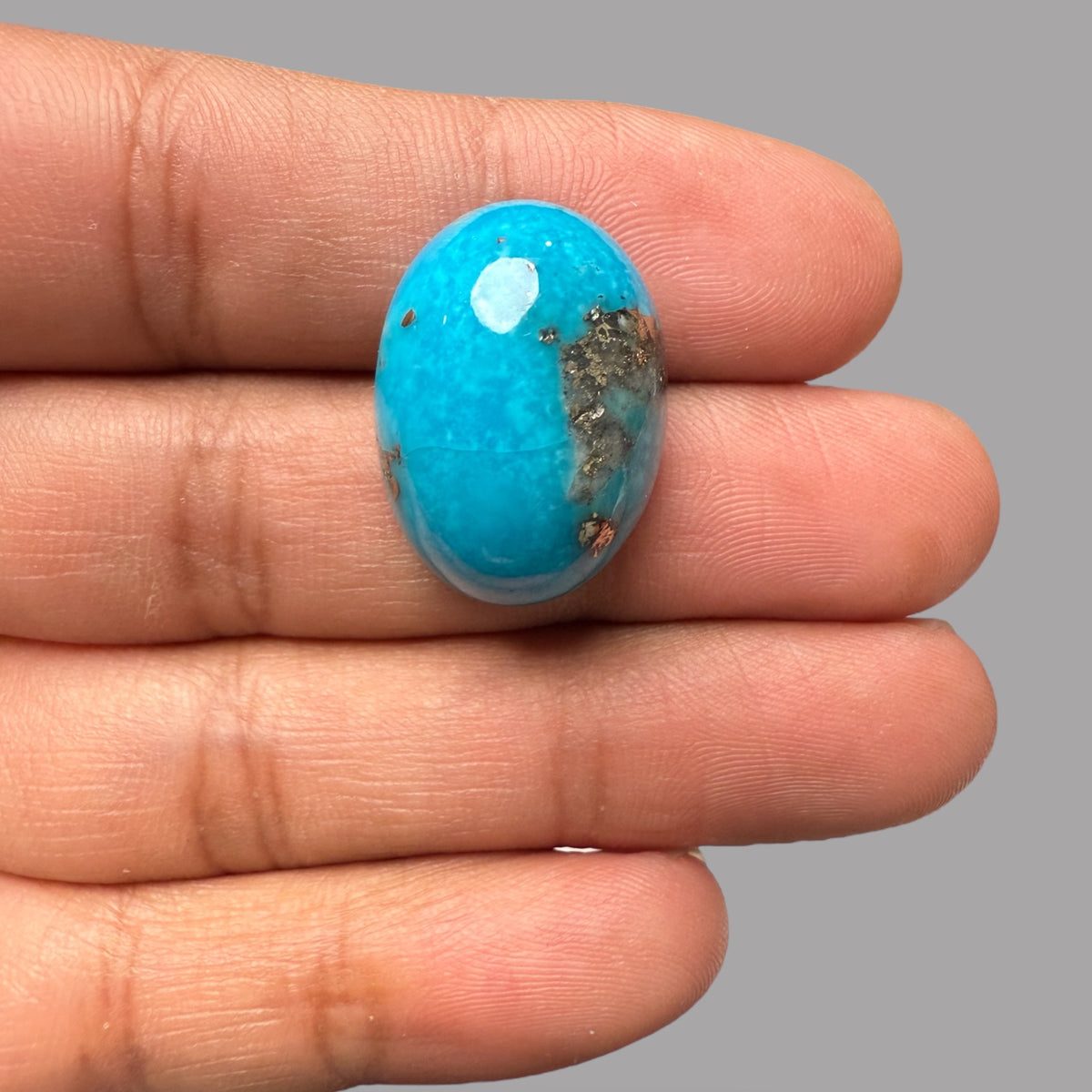 Natural Turquoise Oval Cabochon 30.60  Carats 23.10 x 17.02 x 10.86 mm