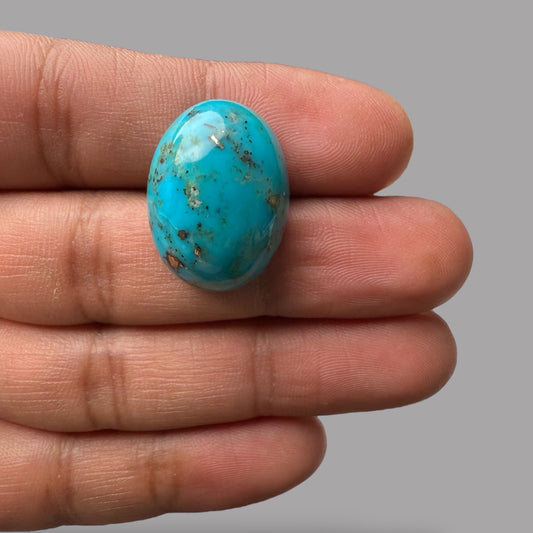 Natural Turquoise Oval Cabochon 30.83 Carats 23.36 x 17.30 x 11.26 mm
