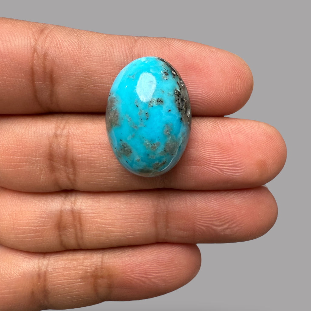 Natural Turquoise Oval Cabochon 32.58  Carats 24.38 x 17.25 x 12.84 mm