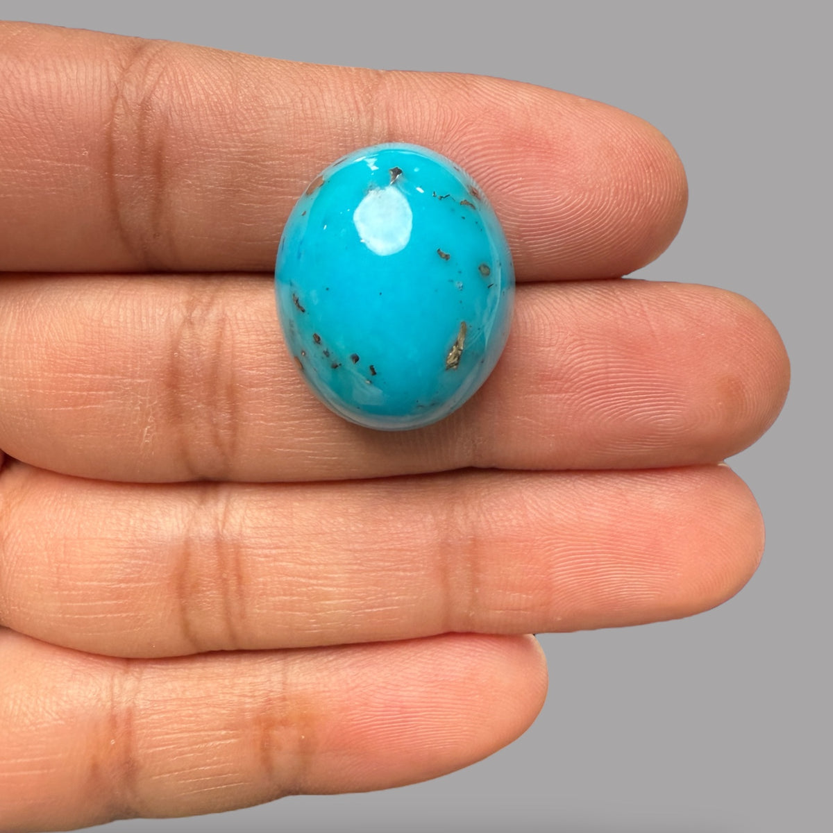 Natural Turquoise Oval Cabochon 33.47 Carats 22.76 x 19.06 x 12.09 mm