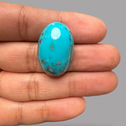 Natural Turquoise Oval Cabochon 35.92  Carats 28.13 x 19.40 x 9.62 mm