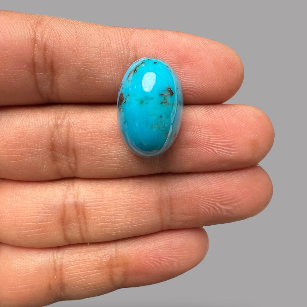 Natural Turquoise Oval Cabochon 27.39 Carats  21.80 x 14.30 x 12.43 mm