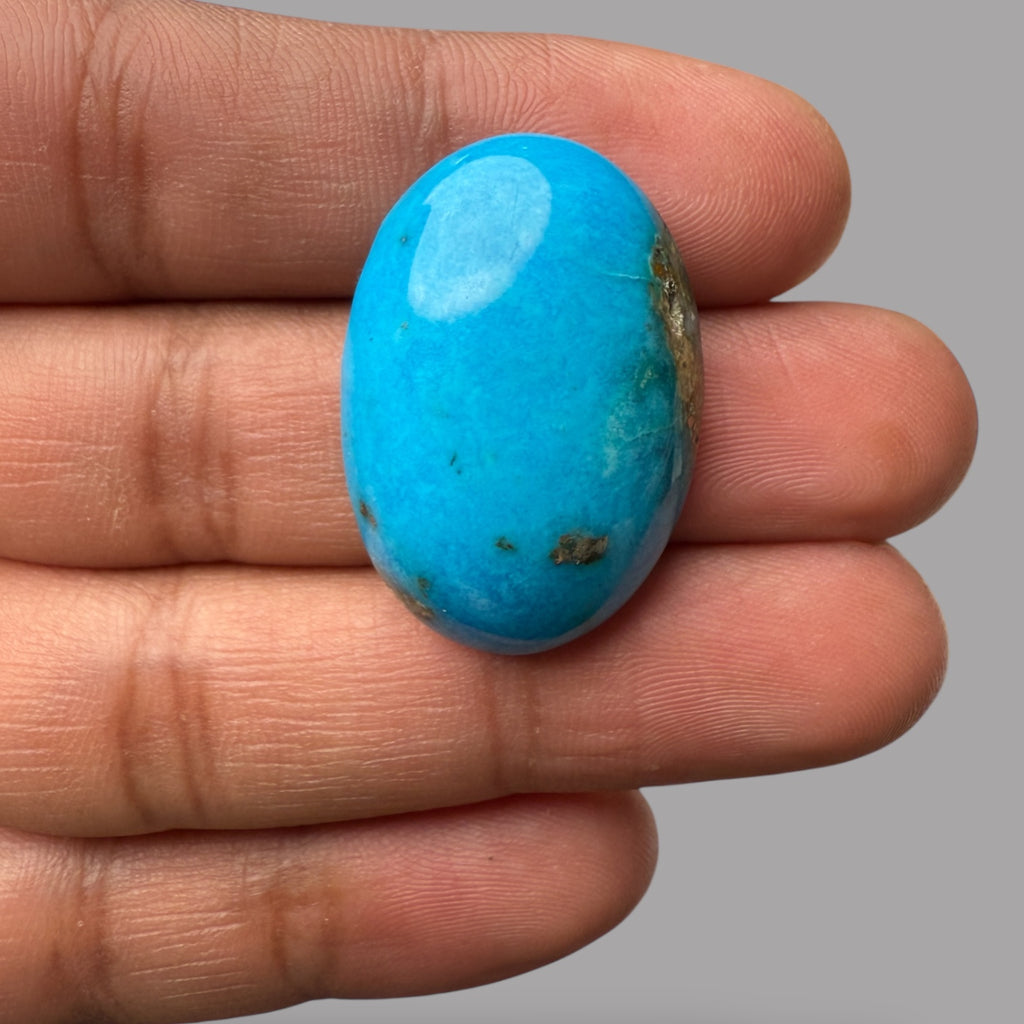 Natural Turquoise Oval Cabochon 47.61 Carats 30.72 x 21.49 x 10.44 mm