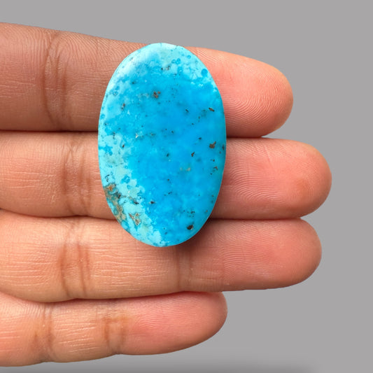 Natural Turquoise Oval Cabochon 50.24 Carats 34.80 x 21.95 x 9.03 mm