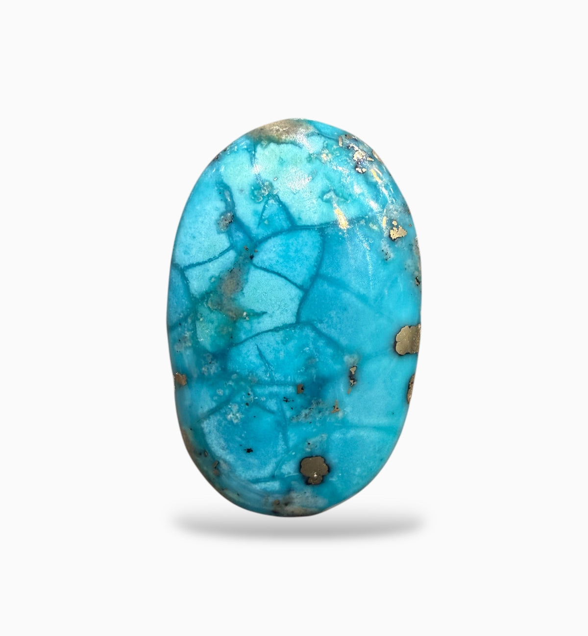 Natural Turquoise Oval Cabochon 52.83 Carats 34x20 mm Feroza