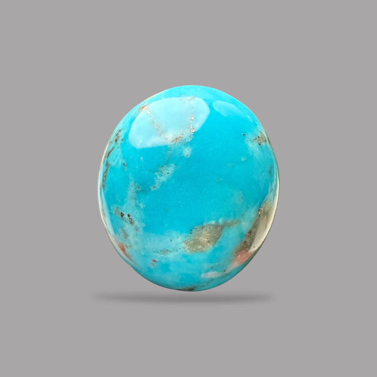 Natural Turquoise Oval Cabochon 60.86 Carats 28.65 x 24.66 x 13.78 mm
