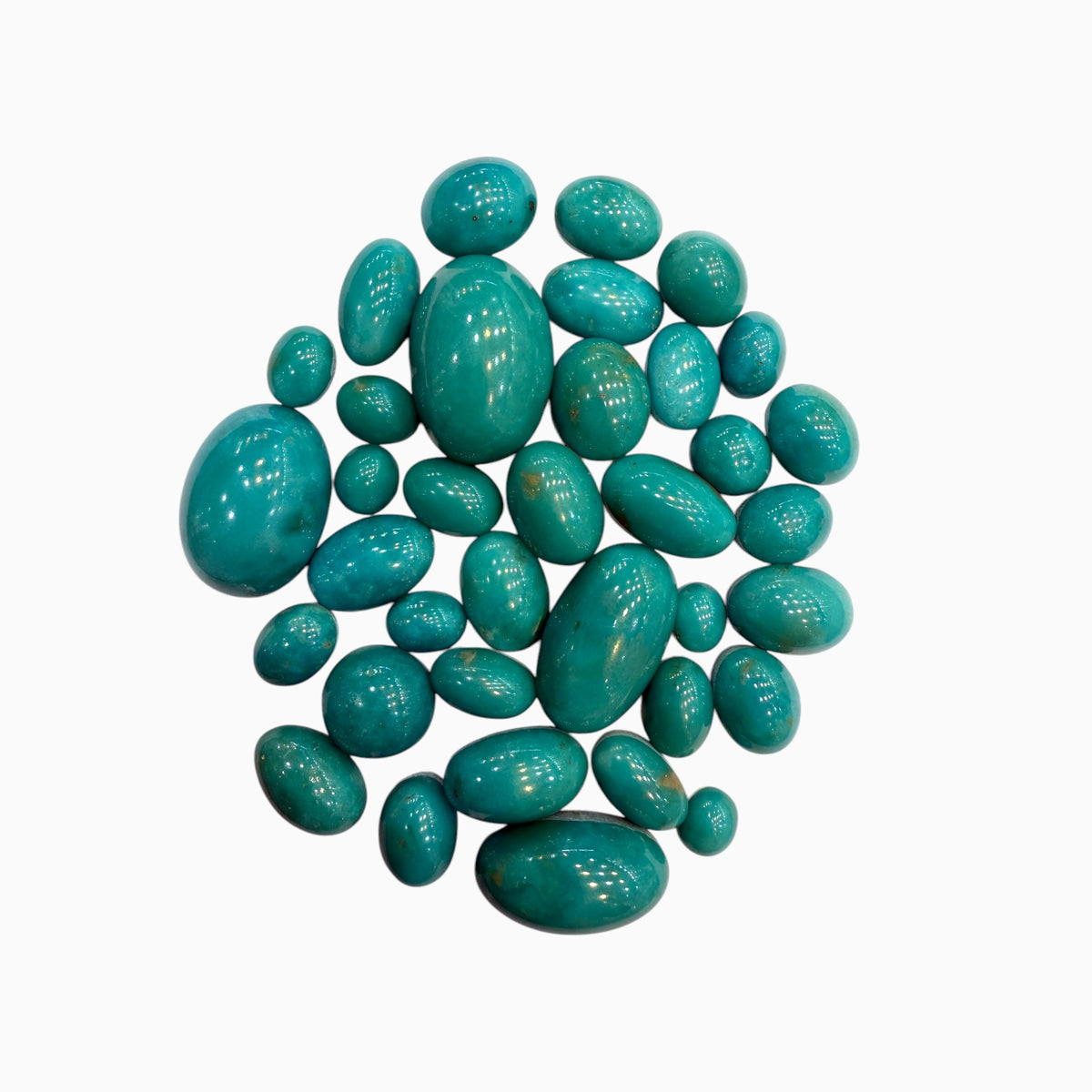 Natural Turquoise Oval Cabochon CadetBlue (Greenish Blue) Lot Price per Carat
