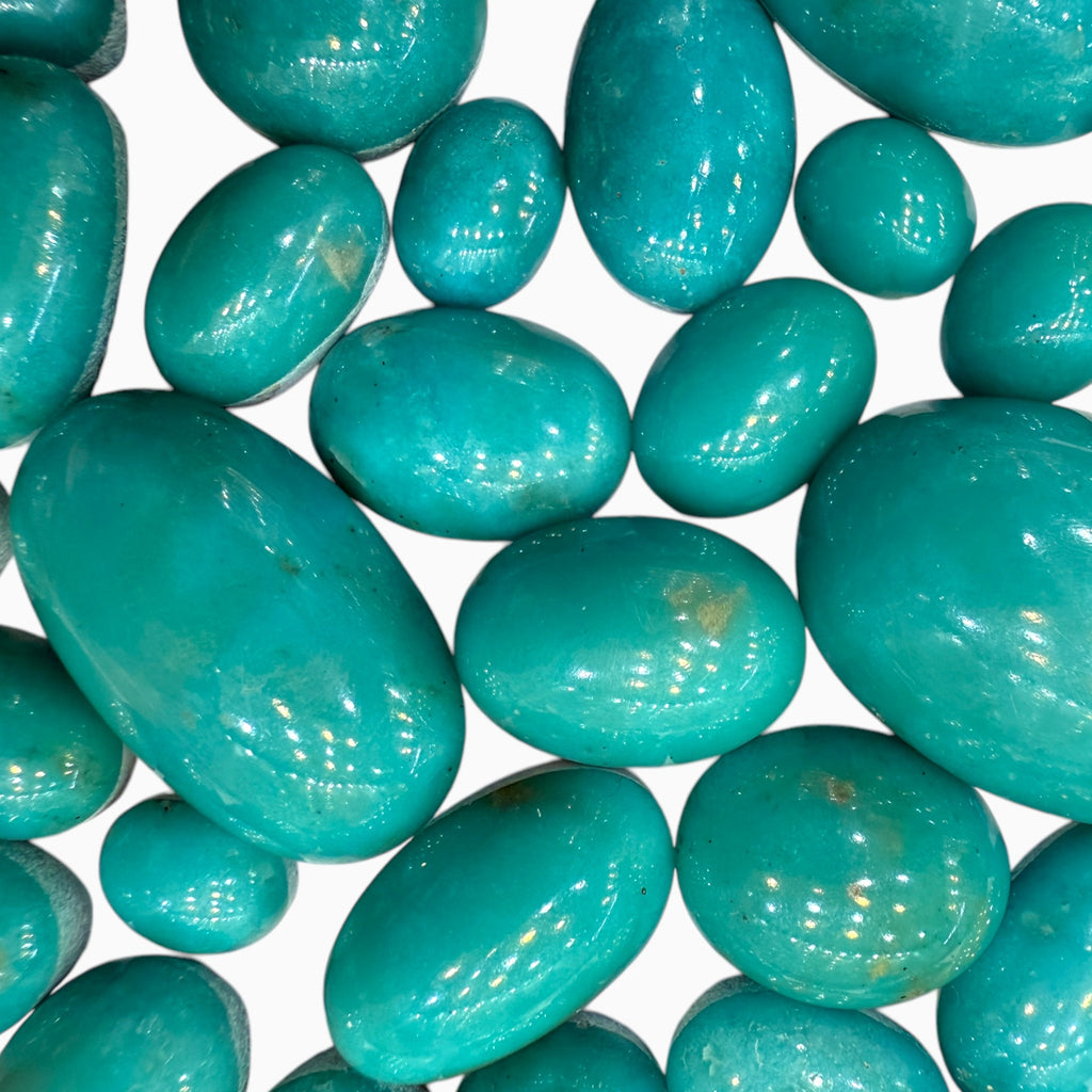 Natural Turquoise Oval Cabochon CadetBlue (Greenish Blue) Lot Price per Carat